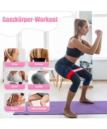COFOF Fitness Band Set - 5 Latex Resistance Bands for Yoga Pilates & Strength Training | German Instructions & Carry Bag - Buy Online on GoSupps.com
