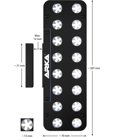 Arka Myreef Frag Rack - 16 Holes Coral Holder for Sea Water Aquariums | High-Quality Magnet Design & Silicone Fuses | 15mm Hole Diameter - Black-Blue - Buy Online on GoSupps.com