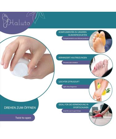 Haluto Shoe & Foot Powder - Antibacterial & Natural Deodorizer with Tea Tree Oil - 120g Citrus - Say Goodbye to Foot Odor! - Buy Online on GoSupps.com