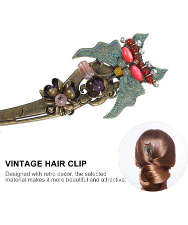 LALAFINA 1pc Butterfly Metal Hairpin Hair Chopsticks Asian Decor Bridal Side Hair Clip Flower Hairpin Bridal Hair Clip Chinese Style Hair Pin Hair Fork Antique Miss Temperament - Buy Online on GoSupps.com