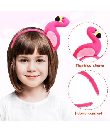 ABOOFAN Flamingo Headband Creative Plush Hawaii Flamingo Headdress Tropical Party Hair Hoop Hat Flamingo Costume Hair Accessories for Girls Women - Buy Online on GoSupps.com