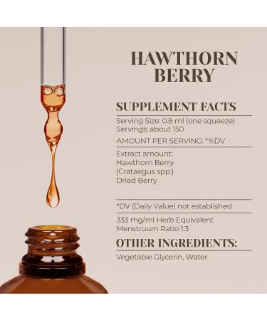 Hawthorn Berry Alcohol-Free Natural Tincture Extract Immune System Booster Liquid Drops Made from 100% Hawthorn Berry (Crataegus spp.) Dried Berry (4 fl oz) 4 Fl Oz (Pack of 1) - Buy Online on GoSupps.com