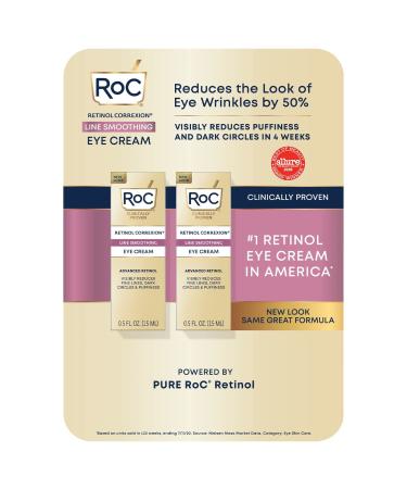 RoC Retinol Correxion Eye Cream 2-pack 0.5 oz (15ml) each 0.5 Fl Oz (Pack of 2)