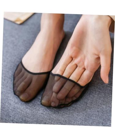 Buy 5 Pairs Invisible Half Socks for Women - Non-Slip Toe Topper & Liner Socks for High Heels & Slippers - Buy Online on GoSupps.com