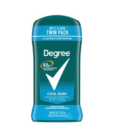 Degree Cool Rush Dry Protection Antiperspirant Deodorant Stick 2.7 oz Twin Pack