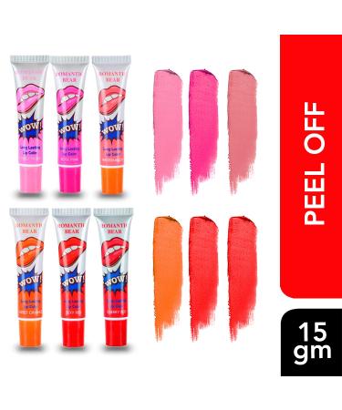 Romantic Bear Tattoo Magic Color Peel Off Lip Gloss - 6 Long Lasting Shades | Waterproof Tint for Vibrant Lips - Buy Online on GoSupps.com