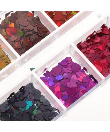 2 Boxes 3D Nail Art Charms Valentine Love Heart Nail Art Charms Nail Rhinestone for DIY Nail Art Manicure Cellphone Decoration - Buy Online on GoSupps.com