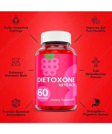 Dietoxone Keto ACV Gummies - Vegan Non GMO Advanced Formula (60 Gummies) - Buy Online on GoSupps.com
