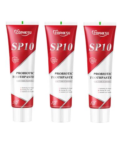 Cophksu Sp10 Probiotic Toothpaste, Sp10 Ultra Whitening Toothpaste, Super Probiotics Whitening Toothpaste Lightening SP-10, SP 10 Toothpaste (3 pcs)