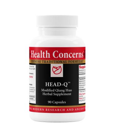 Health Concerns Head-Q Herbal Supplement for Tension & Sinus Headache Support Qiang Huo Chinese Herbal Formula with Magnolia Chaste Tree Turmeric Circulation Support 90 Capsules 90 Count (Pack of 1)