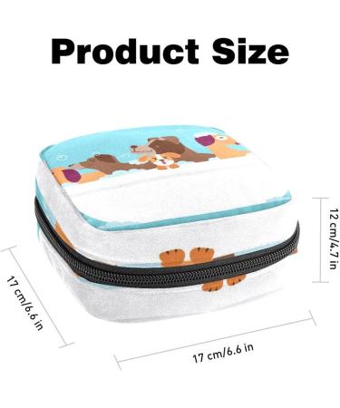 Blue Dog Sanitary Napkin Storage Bag | Menstrual Cup & Makeup Organizer for Girls | Portable & Multicolored - HomeDecorZone - Buy Online on GoSupps.com