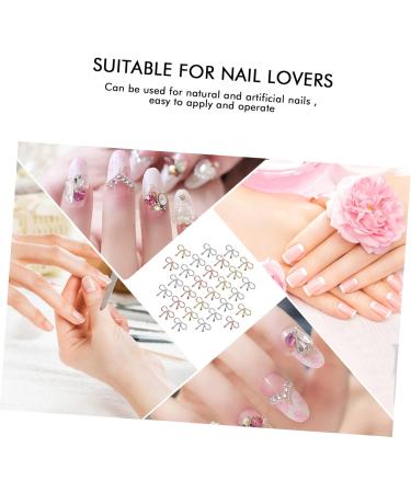 POPETPOP 1 Nail Decoration Metal Nail Jewelry Ring Ornament Metal Nail Studs Bowknot Nail Studs Nails Decoration Metal Nail Art Stickers Nail Art Gems Nail Art Studs Rivet Alloy Bow Tie 12.4X7.2X0.2cm As Shown - Buy Online on GoSupps.com