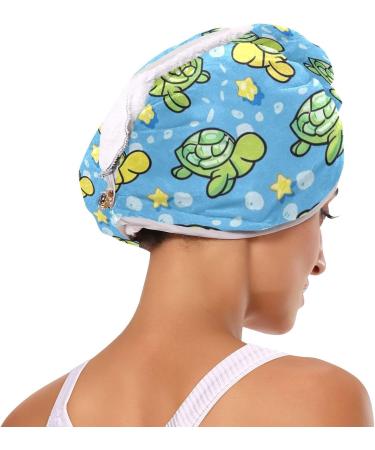 Small Green Turtles Hair Towel 2 Pack | Super Absorbent Quick Dry Hair Turbans for Women & Girls - Buy Online on GoSupps.com