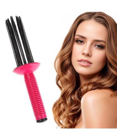 Curling Roll Comb Curly Hair Brush for Hair Styling Anti Slip Curling Wand Round Curly Hair Comb Styler Hair Curler Curling Make Up Brush Roller Tool for Women Girls