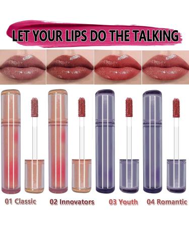 Hydrating Nude Glitter Lipgloss - Lightweight & Long Lasting Plumping Moisturizing Lip Stain for Girls | Waterproof Non-Sticky Formula - Red Tinted Natural Glow - Buy Online on GoSupps.com