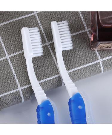 Blue Travel Toothbrush - Foldable Soft Bristles for Camping & Trips | Ergonomic Design | Compact & Portable Toothbrush 18.3cm - Buy Online on GoSupps.com