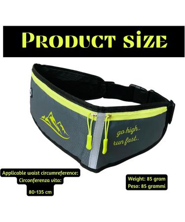 INUFYSOUL Plassers for Chore - Men's Running Bag with Hip Pocket & Sports Belt for Jogging Hiking & Fitness - Compatible with All Smartphones (Gray) - Buy Online on GoSupps.com