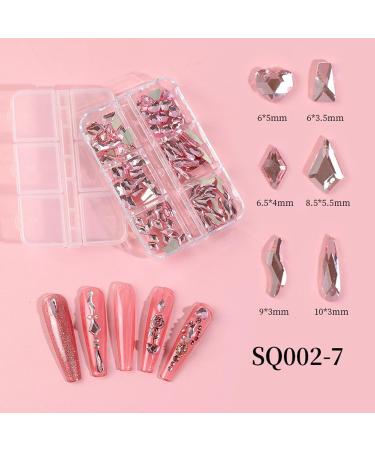 FEIlei Clear Glass Crystal Nail Rhinestones 3D Nail Gems Nail Diamond Mixed Nail Stones - Buy Online on GoSupps.com