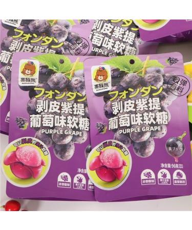 Fruit peeled gummies mango mixed soft candy grape juice chewing candy healthy&nutritious children's candy snack gift leisure snacks Chinese specialty food dessert (Grape 3 bags) Grape 3 bags - Buy Online on GoSupps.com