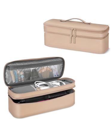 SITHON Double-Layer Travel Carrying Case for Revlon One-Step Hair Dryer/Volumizer/Styler Water Resistant Storage Organizer Bag Compatible with Shark FlexStyle Attachment (Bag Only) (Rose Gold)