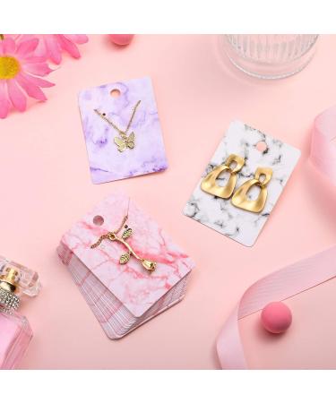 Marble Jewelry Display Set - 900 Pcs for Earrings & Necklaces | 250 Cards, 150 Bags, 500 Backs | 2 x 2.8 Inches - Buy Online on GoSupps.com
