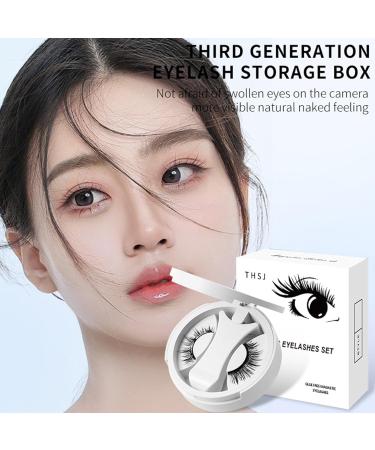 Natural Magnetic Eyelashes - Creative Magnets False Eyelashes - Natural Look Magnetic Eyelashes with Applicator Reusable Magnetic Lashes No Glue 3 Magnet False Eyelashes - Buy Online on GoSupps.com