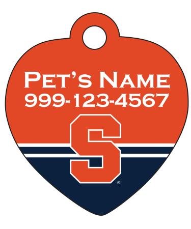 Syracuse Orange Pet Id Tag for Dogs & Cats Personalized w/Name & Number