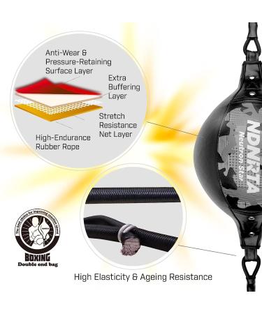 NDNRTA Double End Bag Boxing Set with Leather Boxing Ball - Quick Improvement Training Kit | US Shipping | Camouflage Boxing Equipment - Buy Online on GoSupps.com