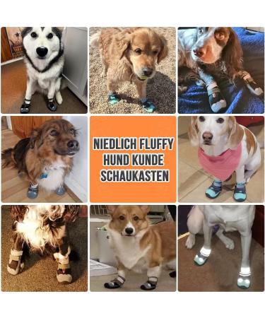 Slowton Dog Shoes - Breathable Paw Protection Boots with Non-Slip Sole | Adjustable Reflective Velcro Fasteners for Small Medium & Large Dogs - Size 7 (Width 7 cm) - 2 Pieces - Buy Online on GoSupps.com
