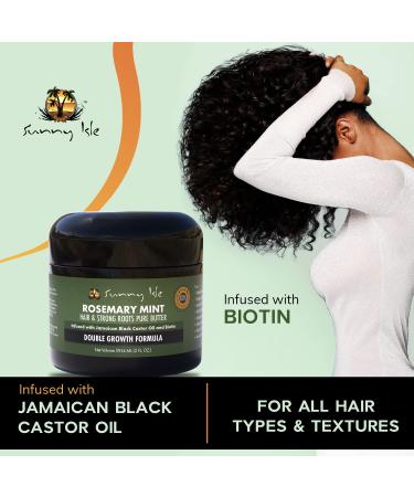 Sunny Isle Rosemary Mint Hair and Strong Roots Oil with Biotin & Castor Oil 3oz - Strengthen & Nourish Hair Follicles for Dry Scalp, Split Ends - All Hair Types - Buy Online on GoSupps.com