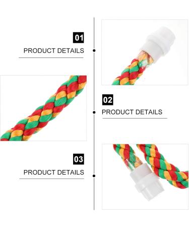 PopetPop 2pcs Flexible Multi-Color Bird Rope Toys - Bungee Ropes for Parakeets Cockatiels & More | 30x1.5 cm - Buy Online on GoSupps.com