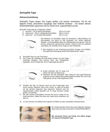 Slue Pflid Tape - Eye Lifting Adhesive Strips | Waterproof 24-Hour Hold | Tast Package S M L - Buy Online on GoSupps.com