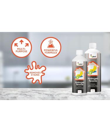 Inspired - Hydrogen Peroxide 3% 1 Litre - 10 Vols Lemon 1 l (Pack of 1) - Buy Online on GoSupps.com