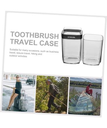 Amosfun Transparent Toothbrush Storage Box | Travel Toothpaste Carrier & Bathing Room Cup | Removable Baby Bathing Eyes Suitcase - Durable ABS - Buy Online on GoSupps.com