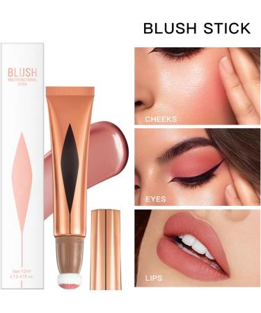Tongyend Liquid Blush Beauty Wand Blush Stick Cream Contour Stick and Highlighter with Cushion Applicator Long Lasting Face Blush Illuminator Makeup Stick Liquid Bronzer Super Silky(Blusher 02) Blusher 02 10 g (Pack of 1) - Buy Online on GoSupps.com
