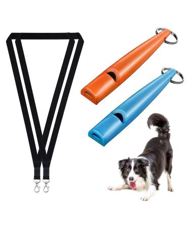 Fanna's dog whistle 2 pieces of dog whistle R tter R tter Call with a free pipe band adjustable high frequency loud and far -reaching for effective dog training successful dog training blue/orange and blue - Buy Online on GoSupps.com