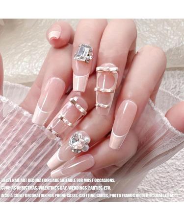 3D Bow Nail Charms 24PCS Gold Silver Pink White Bow Tie Pearl Nail Art Charms Nail Rhinestones Gems Nail Art Bows for Nail Art Design Decorations DIY Crafts Jewelry Accessories (Pattern A) - Buy Online on GoSupps.com