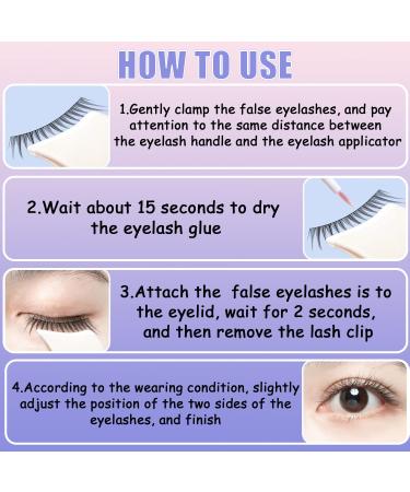 Silicone Clip False Eyelashes Applicator Tool Set - 2 Pcs Lash Buddy Tweezers for Easy Makeup Application - Buy Online on GoSupps.com