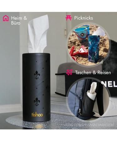 TiShoo Extra Soft 4-Latz Handkerchiefs with Moisturizer | Eco-Friendly Car & Travel Cup Holder Accessory | 16 Plastic-Free Tubes | Blue/Wave - 1 Pack - Buy Online on GoSupps.com