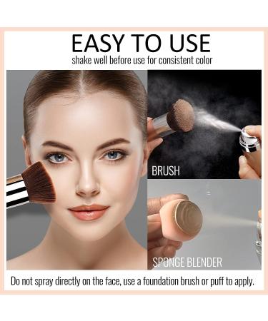 Erinde AirBrush Foundation Spray Set with Brush - Silky, Lightweight Formula for Flawless Coverage and Radiant Finish - 01 Ivory - Buy Online on GoSupps.com