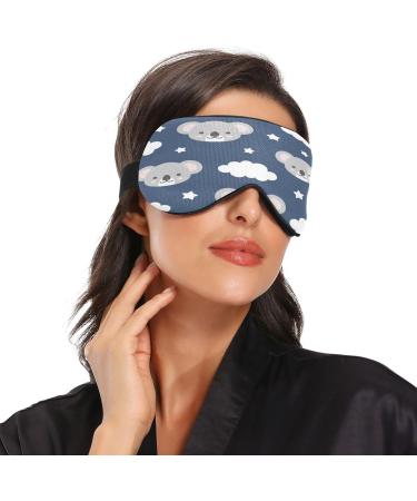 WELLDAY Cute Koala Sleep Mask - Soft Comfort Eye Shade Cover for Men Women | Adjustable Strap, Blockout Light Blindfold - Buy Online on GoSupps.com