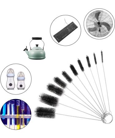 WIFUN 10 PCS Bottle Brushes - Small Straw Cleaner Brush Set for Teapot, Bottles, and Straws - Reusable Cleaning Brushes in Black (10pcs) - Buy Online on GoSupps.com