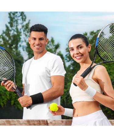 BEACE Sweatbands - Moisture Wicking Wristband for Men & Women | Ideal for Tennis, Basketball, Running, Gym | Black/White/Gray - Buy Online on GoSupps.com