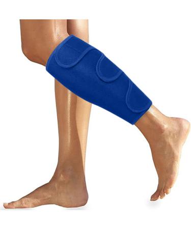 LCK UK Calf Support for Torn Muscle Adjustable Compression Sleeve for Pain Relief Strain Running Sports Recovery Calf Support Reduces Muscle Swelling (Blue)