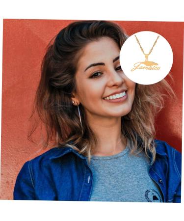 PRETYZOOM 1pc Map English Alphabet Necklace Neck Pendant Versatile Necklace Personality Decorate Alloy - Buy Online on GoSupps.com