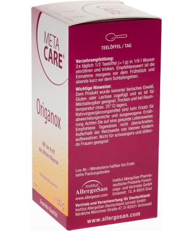 Meta Care Origanox - Premium Wild Marjoram Extract 2000 mg Oregano Powder - 50 g for Easy Intake - Boost Your Health Naturally - Buy Online on GoSupps.com