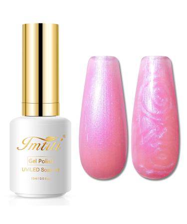 Imiti pearlen gel nail polish 15 ml of hot pink glitter drawing gel nail polish shell thread shimmer mermaid nail gel nail polish which with UV LED to do home from nail art manicure salon pearls bright pink