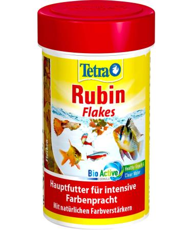 Tetra Rubin Flakes - Fish feed in flake shape with natural color amplifiers supports an intensive colors of the fish 100 ml can 100 ml (1 -pack) flakes - Buy Online on GoSupps.com