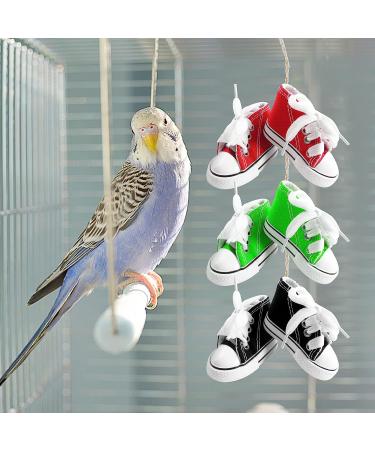 12 Pieces Bird Shoes Mini Sneaker Bird Toys Mini Finger Shoes