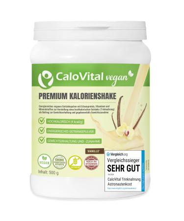 CALOVITAL CaloVital High Calorie Food for Drinking Vegan Drink for Astronauts Carbohydrates Proteins Vitamins and Minerals Highly Dosed 500 g Vanilla